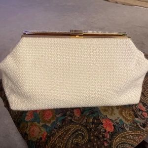 Mansur Gavriel x Maharam Volume Clutch Creme White